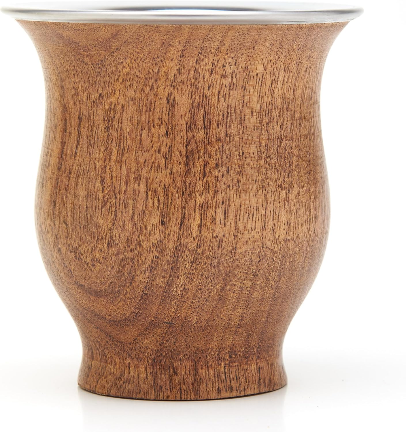 BALIBETOV Selected Collection - Yerba Mate Gourd (Mate Cup) - Premium Mate Gourd With German Silver Rim - Includes Stainless Steel Bombilla and Cleaning Brush. (The Camionero Carob Gourd)