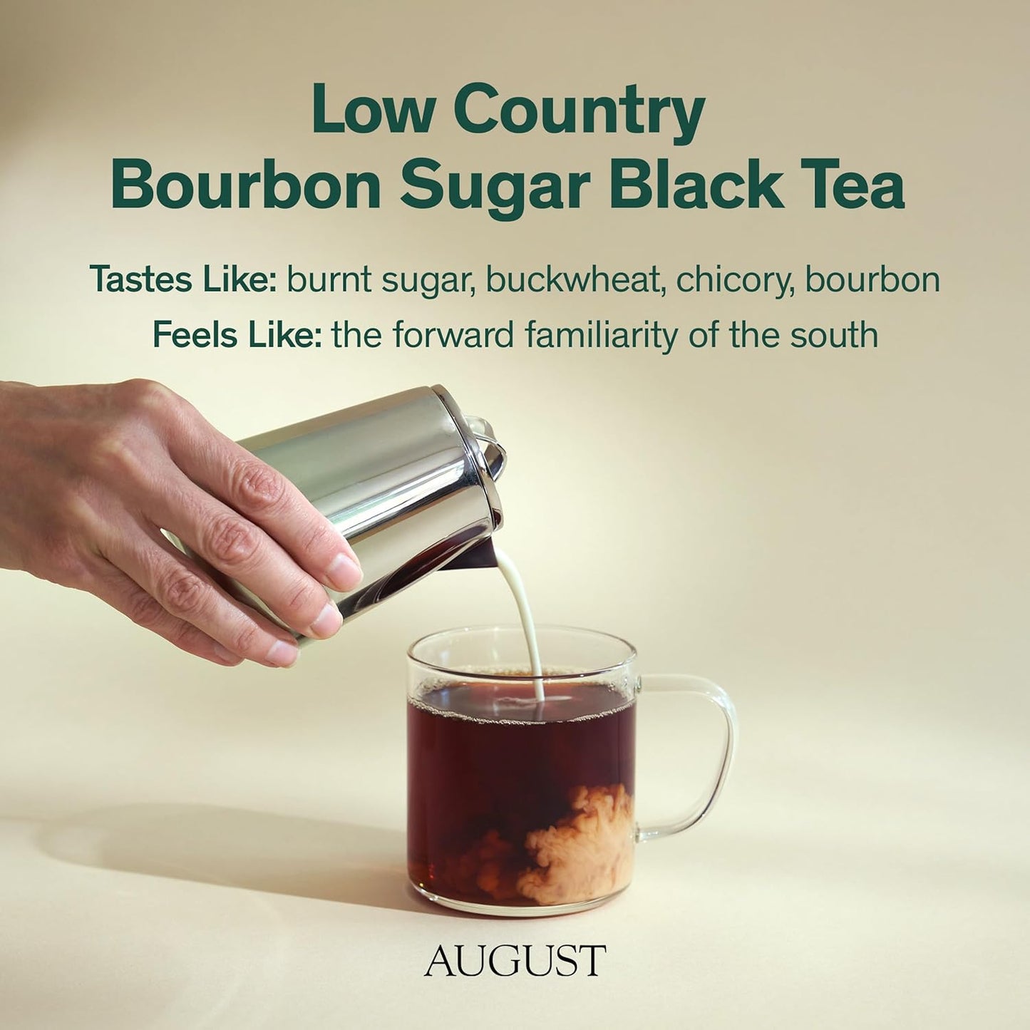 August Uncommon Low Country Bourbon Sugar Black Tea – Vegan, Non-GMO Loose Tea Leaves – Wild Flavor in a 1.75oz Resealable Pouch (Makes 15-30 Cups)