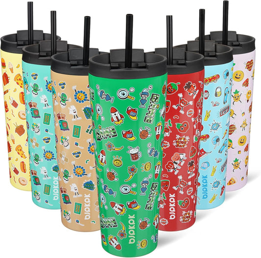 BJPKPK 26oz Stainless Steel Insulated Tumbler With lid And Straw Travel Coffee Thermal Tumblers Cup For Women And Men,Game