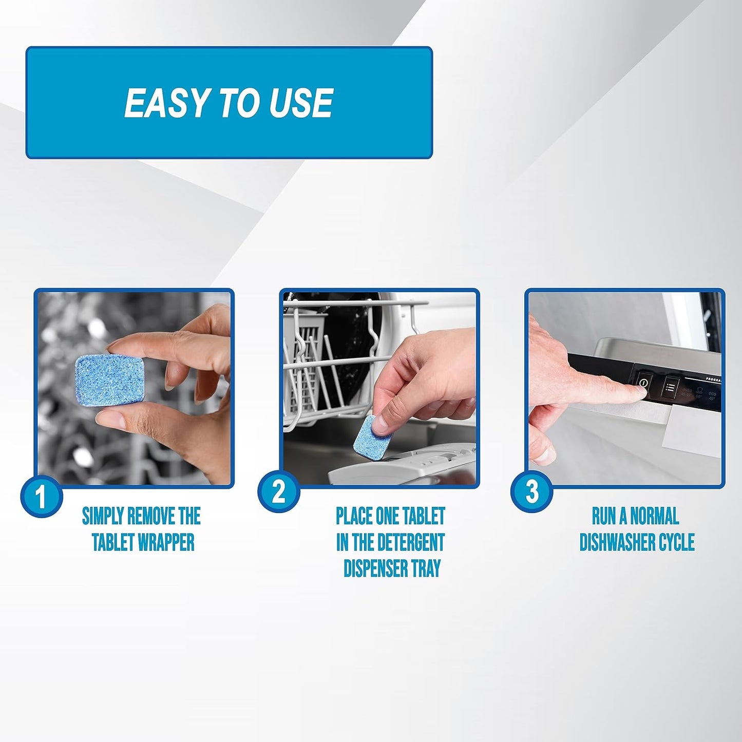 Air Jungles Dishwasher Cleaner Tablets 24 Count, Fragrance Free, Deep Cleaning Descaler Pods, Clean Dishwasher Machine, Remove Limescale, Hard Water, Calcium, Odor, 12 Month Supply