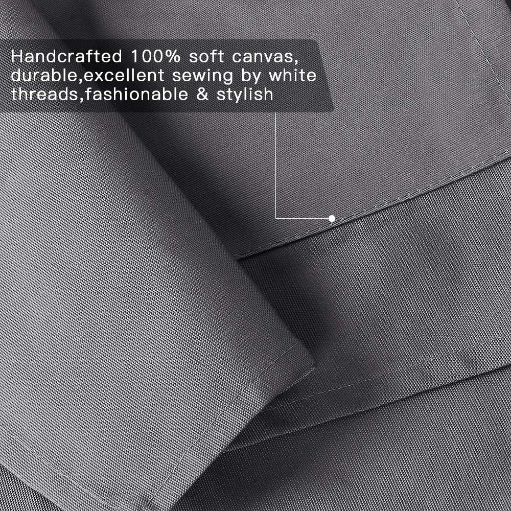 Mignongirl Crossback Apron with Pockets x2,Split Apron with Adjustable Straps,M-XXL