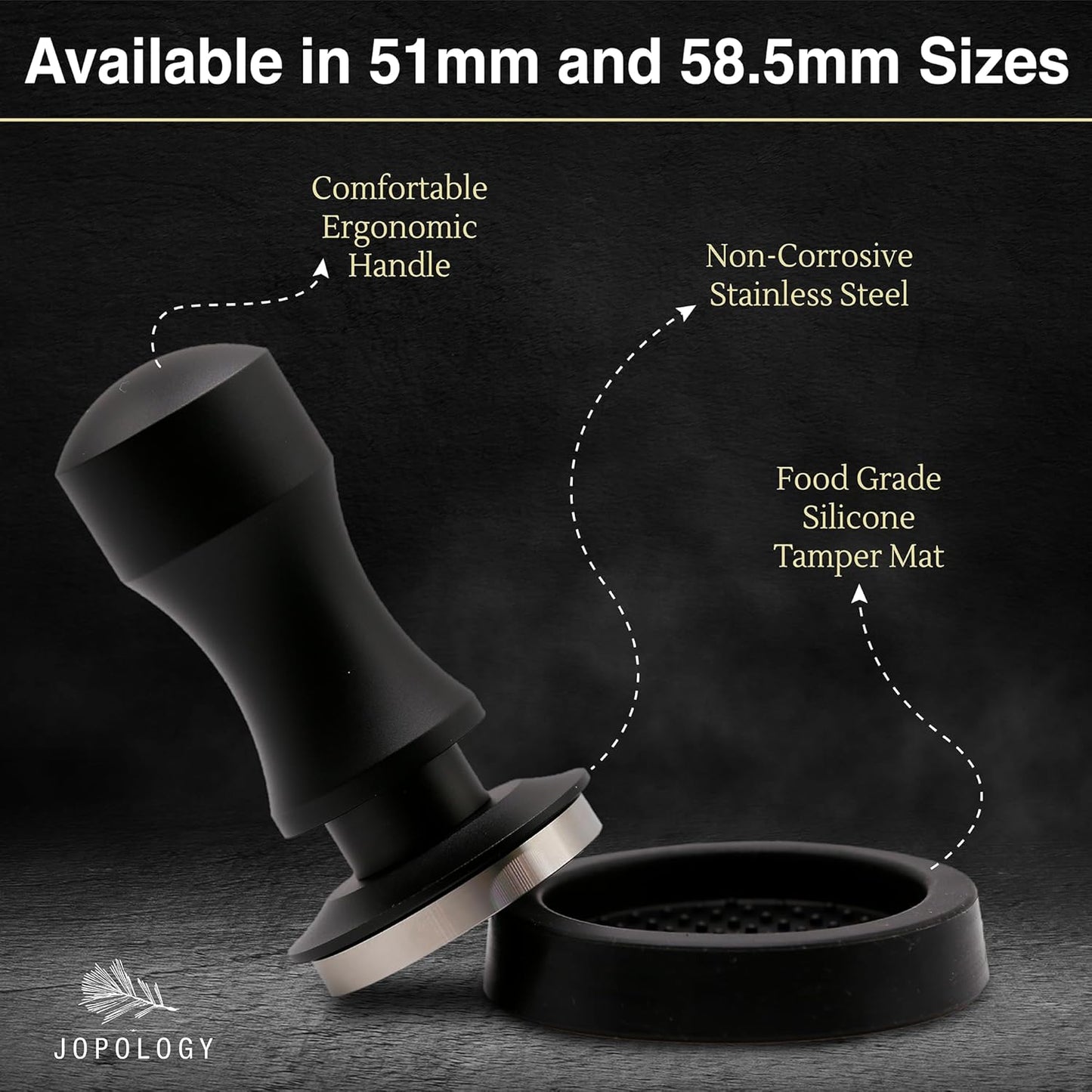 51mm Calibrated Espresso Coffee Tamper - Spring Loaded Coffee Tamp Tool with Mat - Precision Tamper Tool for Espresso Machines - Espresso Hand Press Tamper for Barista & at Home Brewers