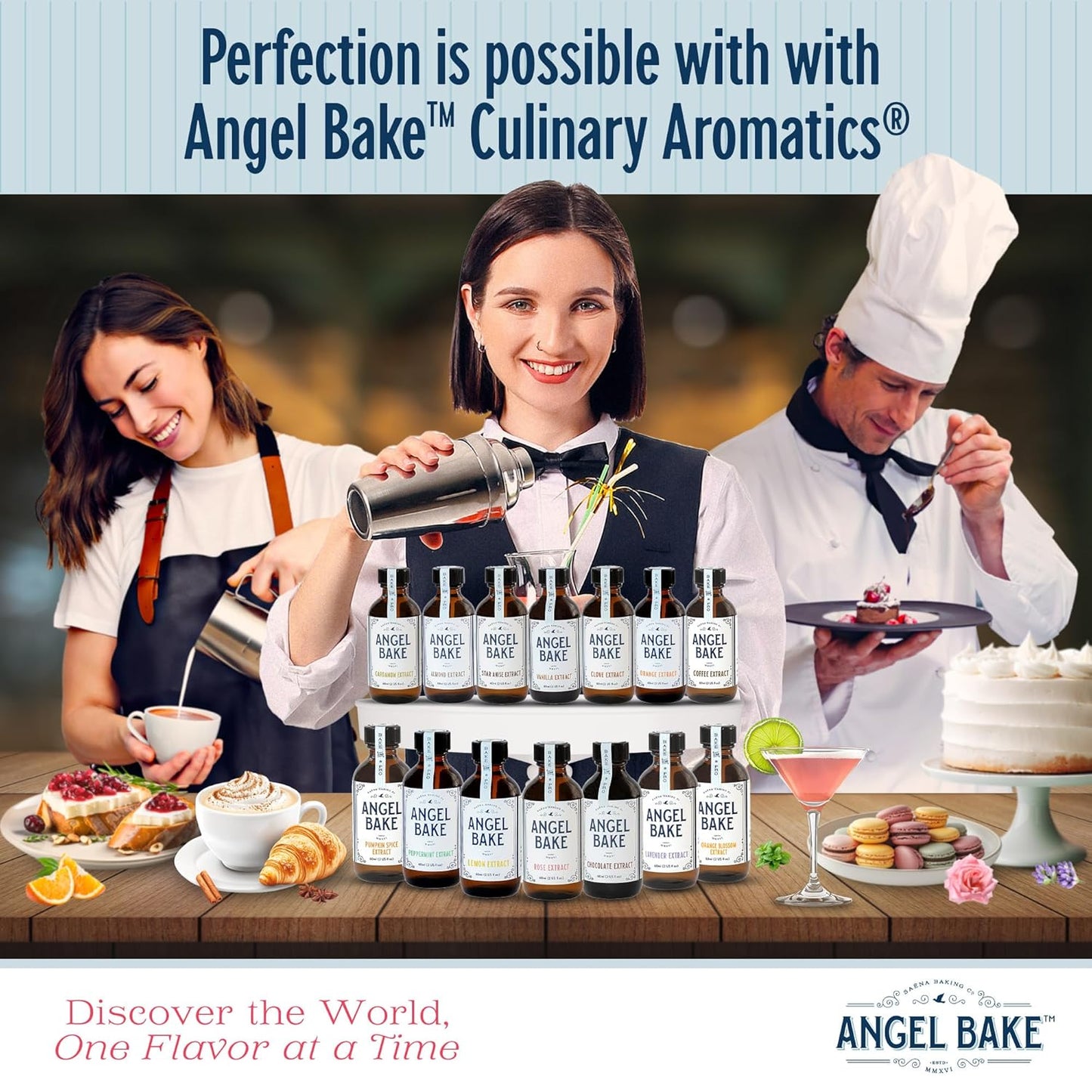 Pure Valencia Orange Extract 5X for Baking and Mixology - Culinary Aromatics, Kosher, Keto Friendly, Vegan, Gluten-Free Flavoring for Cooking, Desserts & Drinks (2 Oz Extract w/ Latex-Free Dropper)