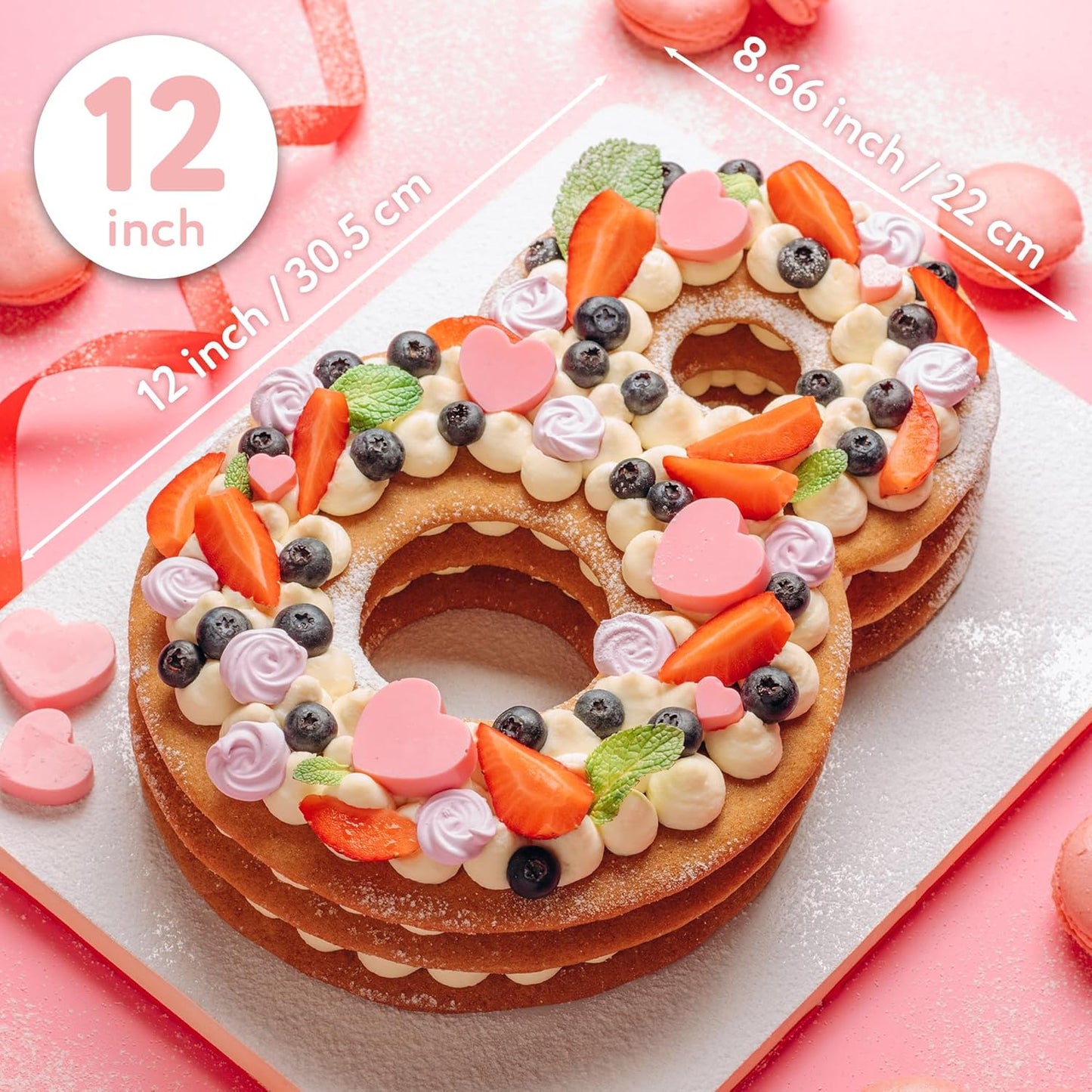 Cake Stencils - Set 18Templates with Scraper and 50Pins, Cookie Stencils for Royal Icing, Cookie Templates for Buttercream Decorating, Baking Stencils, Mesh Reusable Spray Fondant Cookies, Paiting