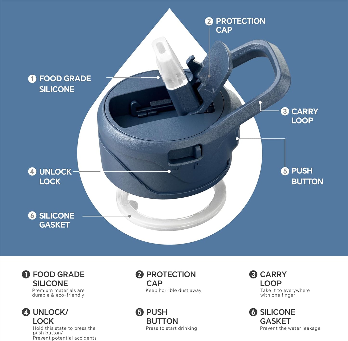 IDEUS Insulated Water Bottle 12oz, Stainless Steel Insulated Water Bottle For School, Insulated Bottles With Straws Leakproof, Vacuum Double Wall Water Bottles For Boys And Girls With 2 Lids, BPA Free