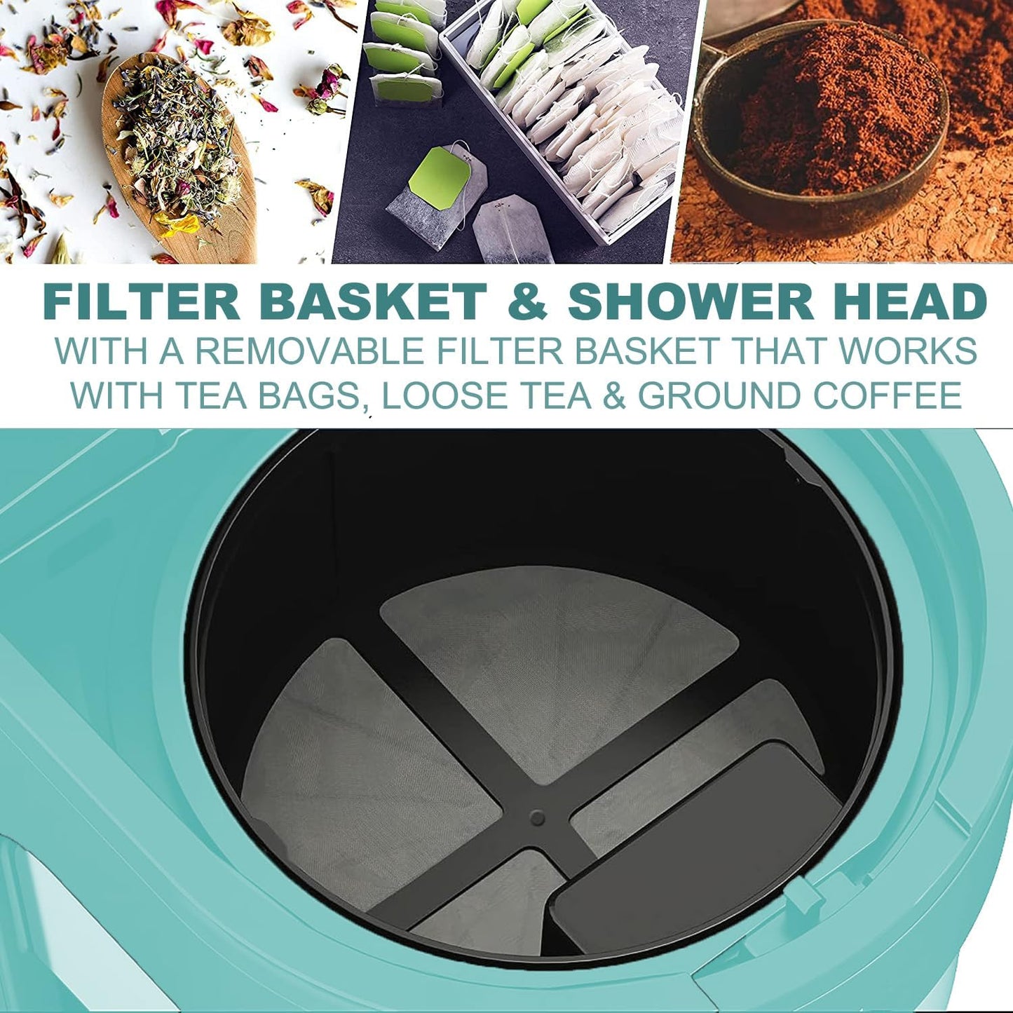 LITIFO Iced Tea Maker and Iced Coffee Maker Brewing System with 2.5-quart Pitcher, sliding strength selector for Taste Customization, Stainless Steel (Green)