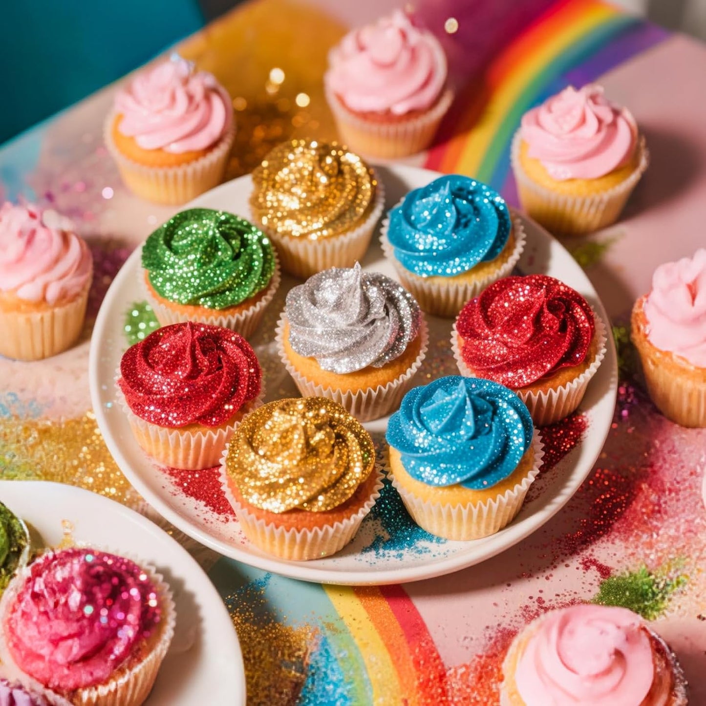 Edible Pink Glitter for Drinks,10g Pink Sprinkles Cake Decorating Supplies,Edible Luster Dust for Cocktail Beverages,Halloween Food Spray,Food Coloring Shimmer Powder for Baking,Cake Cupcakes Cookies Drinks Eggs Candy Strawberries Decorations