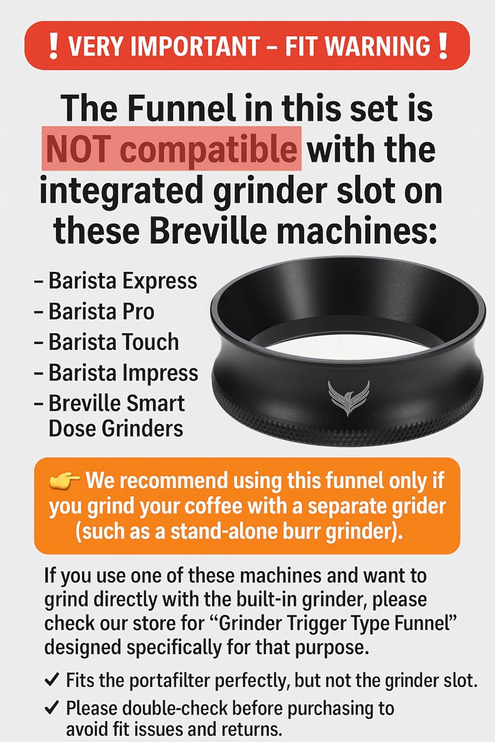 54mm Coffee Tamper Kit 5pcs For Breville Espresso Machines and Accessories Inludues Leather Tamping Mat, 54mm Spring Loaded Tamper, Coffee Distributor, Portafilter Funnel and Puck Screen