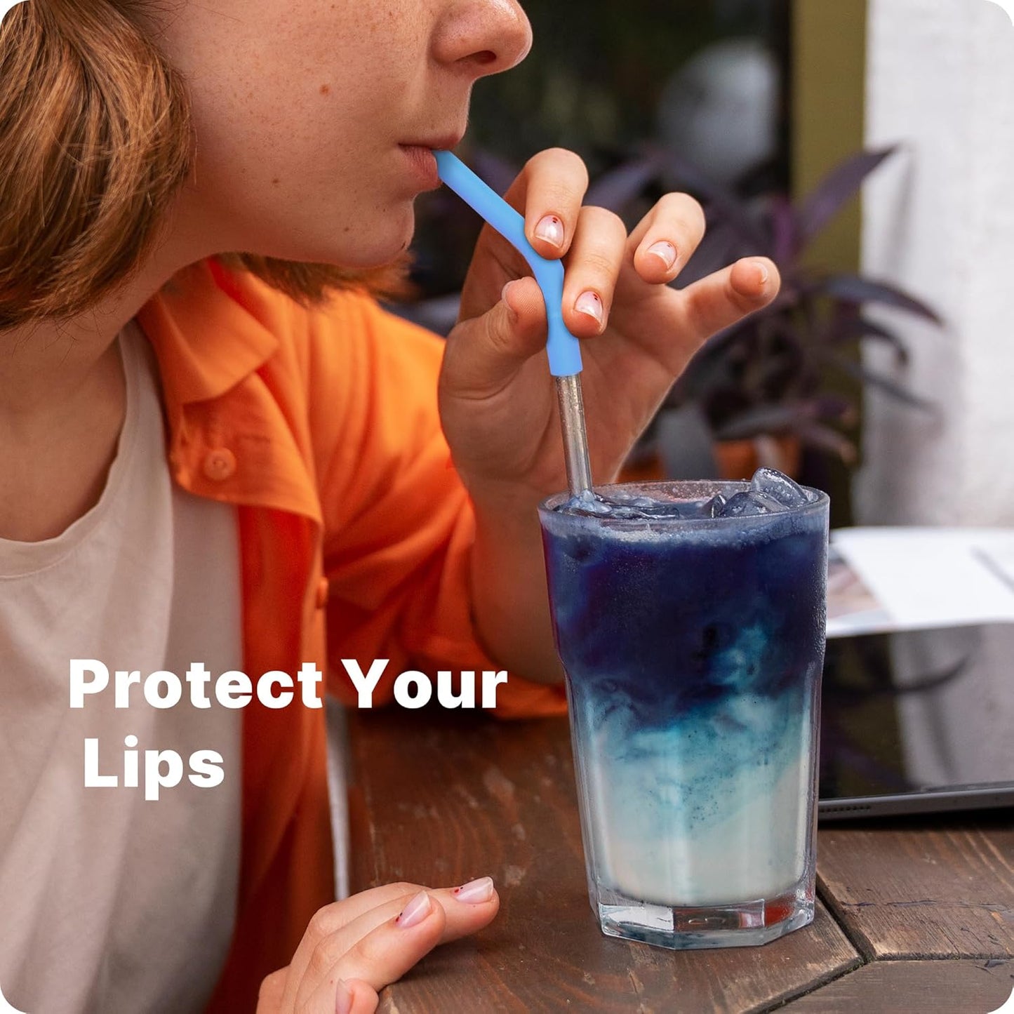 6Pcs Silicone Straw Tips, Reusable Rubber Straw Tips for Metal Straws and Other 0.31Inch (8MM Outdiameter) Straws, Fit for Stanley Cup Tumbler (White)