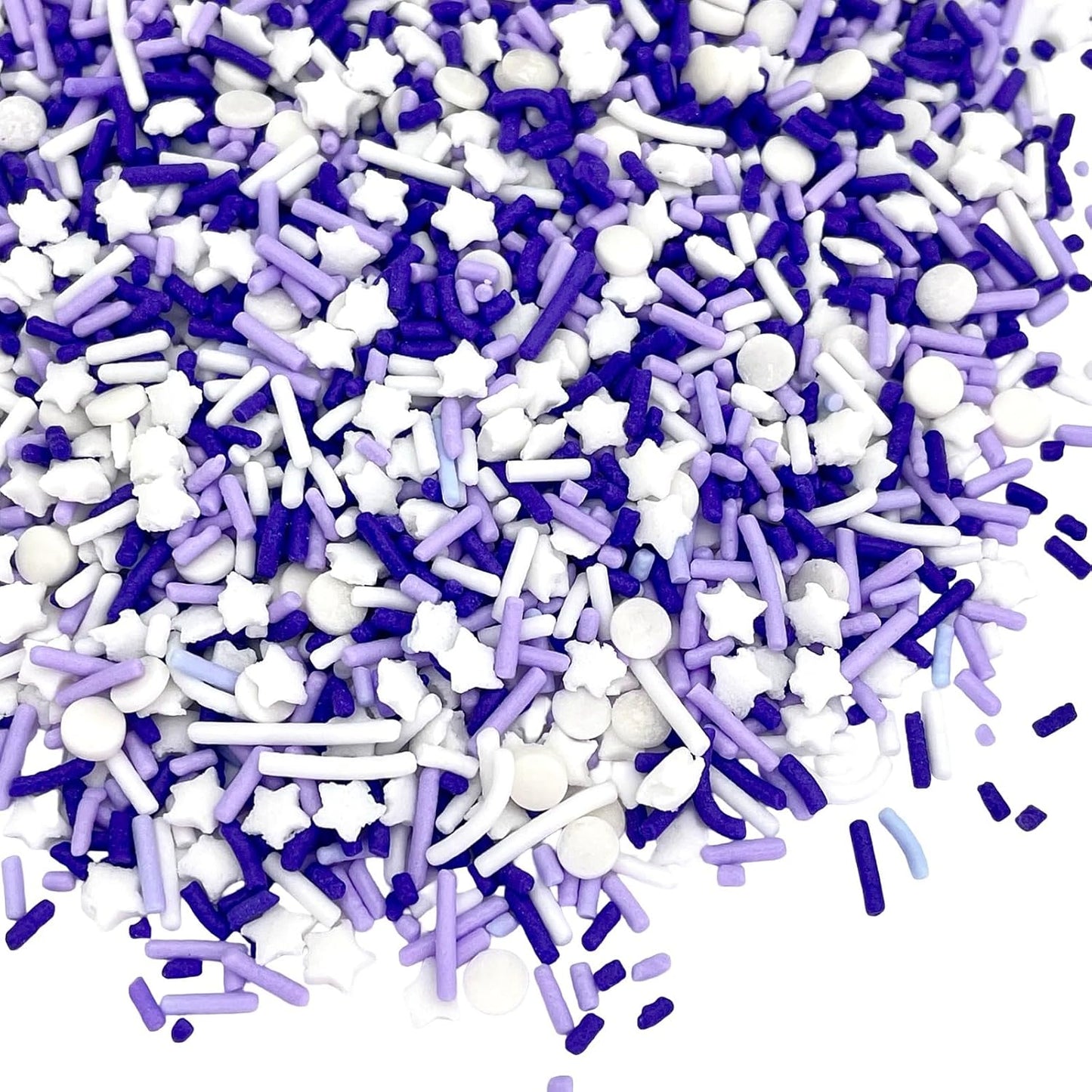 Manvscakes Sprinkles- Edible Cake and Cupcake Sprinkles with Assorted Shapes and Sizes, Purple Sprinkle Mix for Cookies, Ice Cream, Cake and Cupcake Decorating