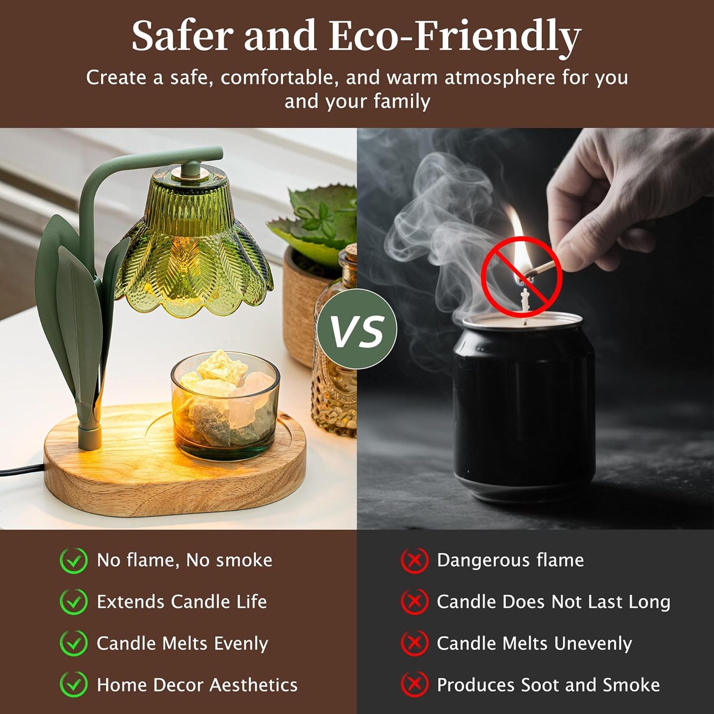 Flower Candle Warmer Lamp with Timer,Dimmable Candle Lamp Warmer,Adjustable Height Candle Warmer for All Jar Candles,Bedroom Living Room Home Decor Aesthetic Christmas Birthday Gifts (Lotus flower)