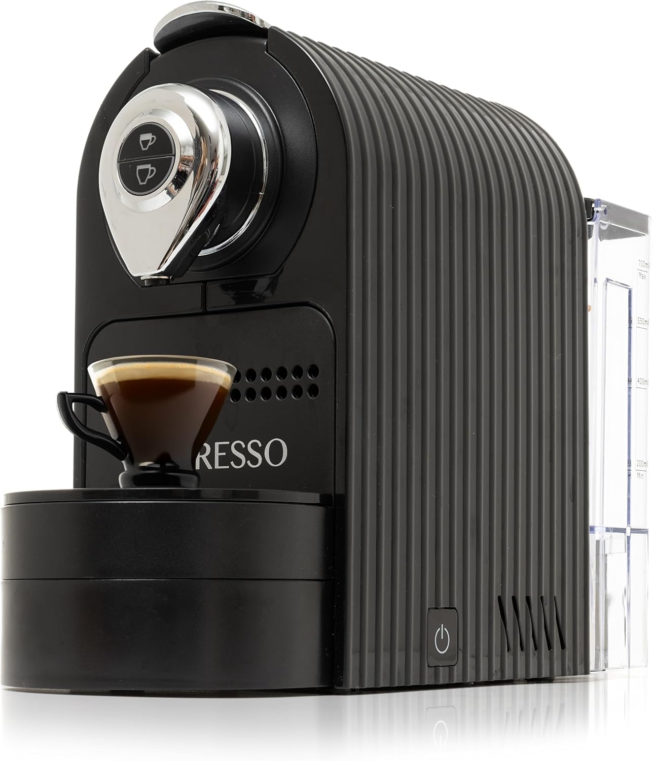 Mixpresso Black Espresso Coffee Machine – Compact 1400W Single Serve Coffee Maker Compatible with Nespresso OriginalLine Capsules, One-Touch Operation, 19-Bar Italian Pump, 27oz Water Tank