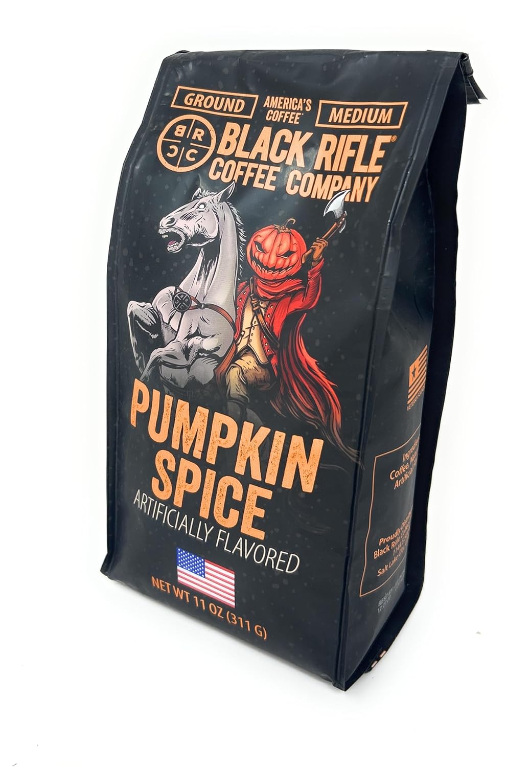 Black Rifle Coffee Company Pumpkin Spice, Medium Roast Ground Coffee, 11 OZ Bag