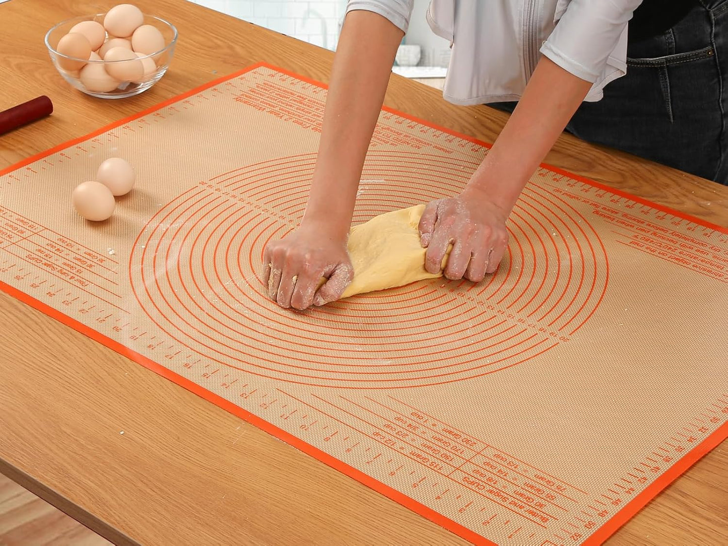 Silicone Pastry Mat 36x24 Inch - Nonstick Baking Mat Perfect for Dough, Pastry, Pie Crust, Fondant, Pasta/Pizza