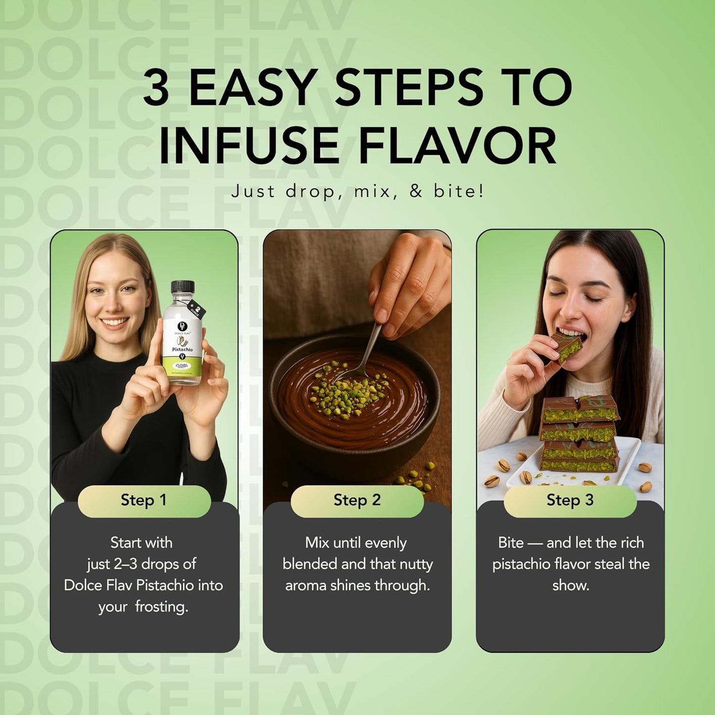 Natural Pistachio Oil Flavoring – 2 Ounce Oil-Soluble Premium Flavoring for Chocolate, Desserts & Baking | Ideal for Dubai Chocolate, Truffles, Cakes & More