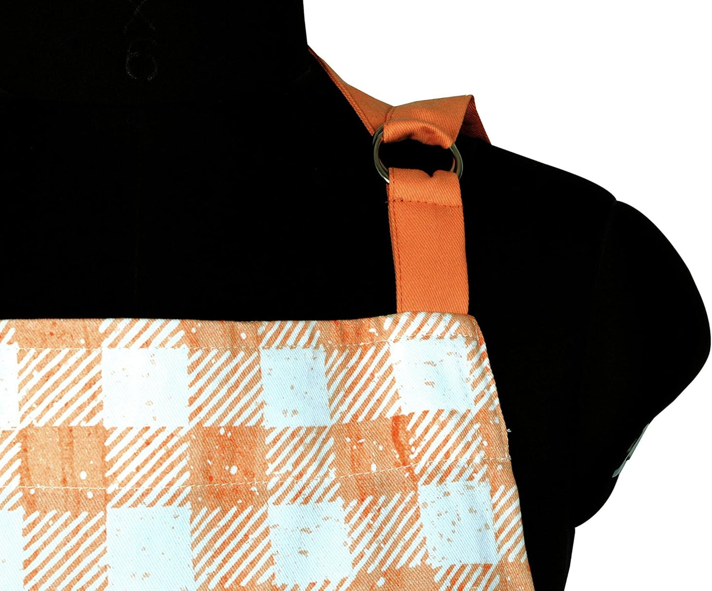 AMOUR INFINI Cotton Aprons for Women with Pocket, Adjustable Strap & Waist Ties - Washable Aprons for Baking, Cooking, Gardening (27.5 x 33 Inches - Farm Rooster)