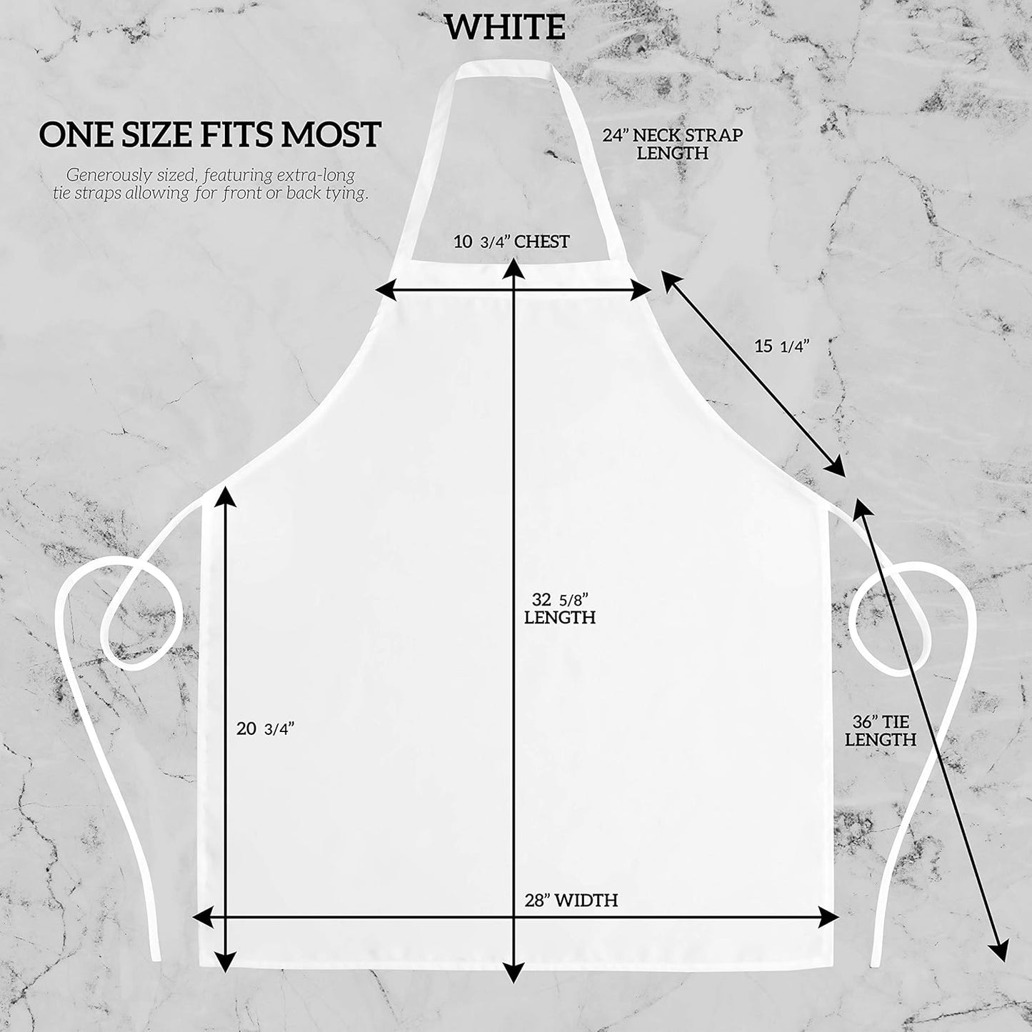 GREEN LIFESTYLE 12 Pack Bib Apron - Unisex White Aprons, Machine Washable Aprons for Men and Women, Kitchen Cooking BBQ Aprons Bulk (Pack of 12, No Pockets, White)