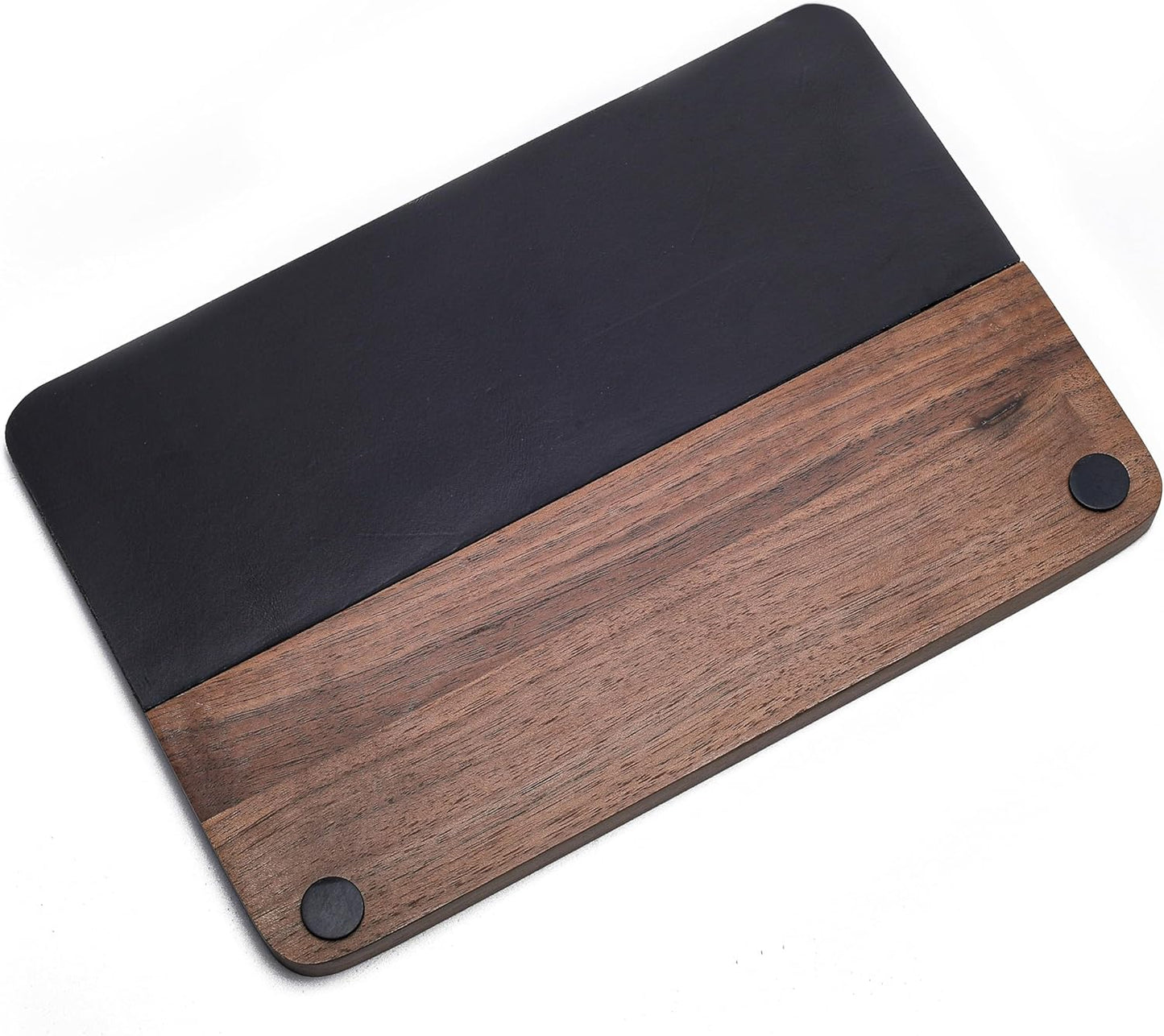 58mm Tamping Mat for Counter Walnut Wood Leather Tamper Station with Multi-Slot Design Premium Espresso Machine Accessories Organizer