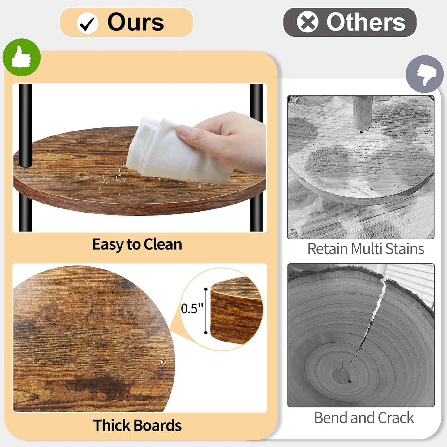 Cupcake Stand, Wooden Cupcake Stand for 100 Cupcakes 3 Tier Large Dessert Table Display Set Cupcake Tower Tiered Tray Stand Serving Tray for Party Supplies Vendor Display Farmhouse Decor