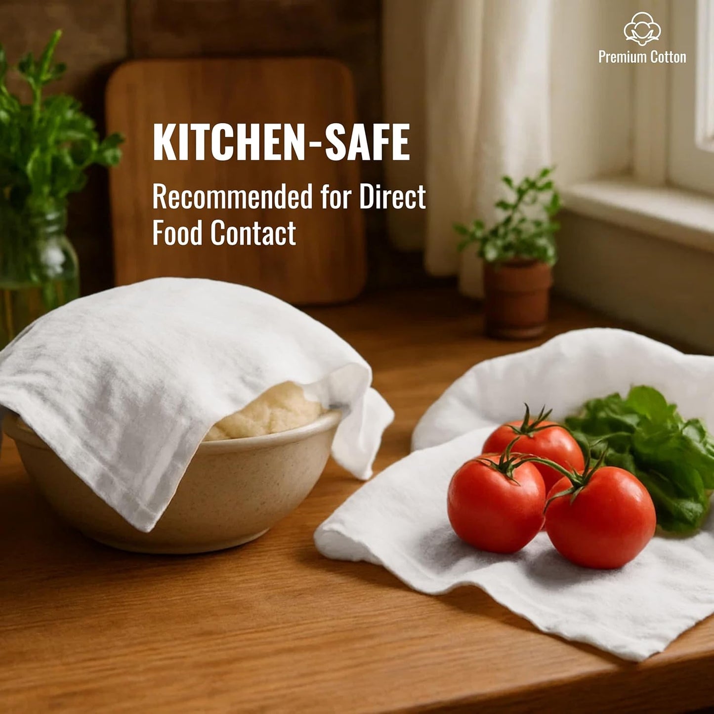 LITO LINEN AND TOWEL Flour Sack Towels – 100% Cotton, 28x28 Inches, Highly Absorbent, Embroidery-Ready Tea Towels for Kitchen & Crafts, Farmhouse Decor, Pack of 12 White