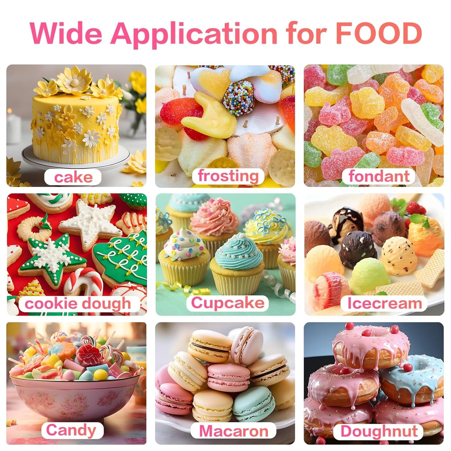 Gel Food Coloring for Cake Decorating - 40g Concentrated Assorted Edible Colors - Vibrant Tasteless Food Dye Professional-Grade Dye for Easter Eggs Fondant Cookies Frosting Royal Icing Baking - Red