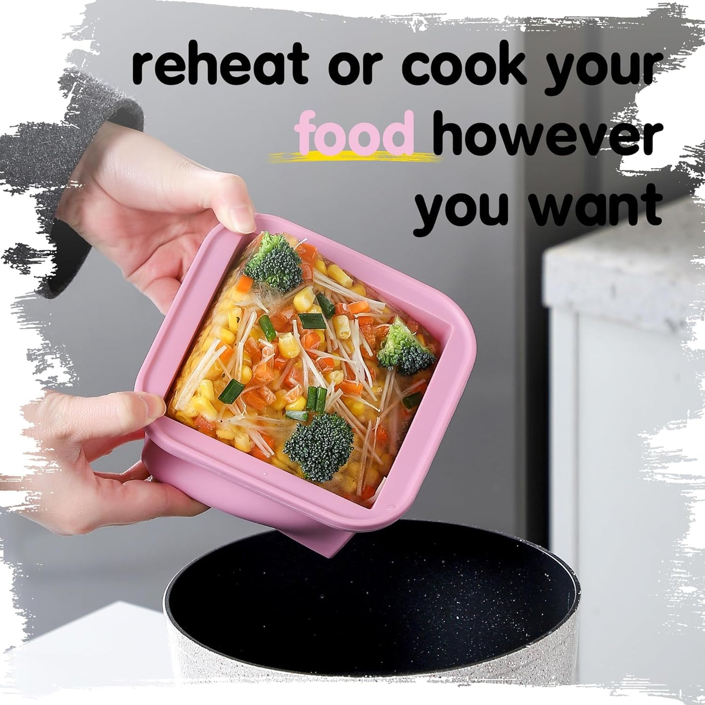 2-Cup Silicone Freezer Trays with Lids – Perfect for Meal Prep, Portion Control, and Easy Freezing-Meal Prep Container Molds for Soup,Leftovers (Multicolors, 4 Pack)