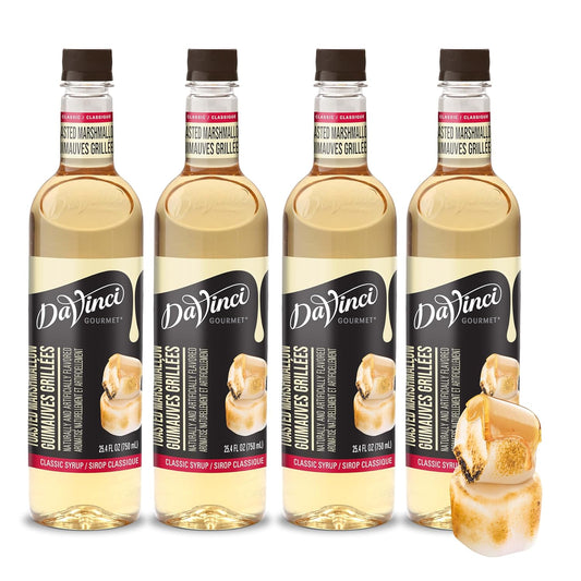 DaVinci Gourmet Classic Toasted Marshmallow Syrup, 25.4 Fluid Ounces (Pack of 4)