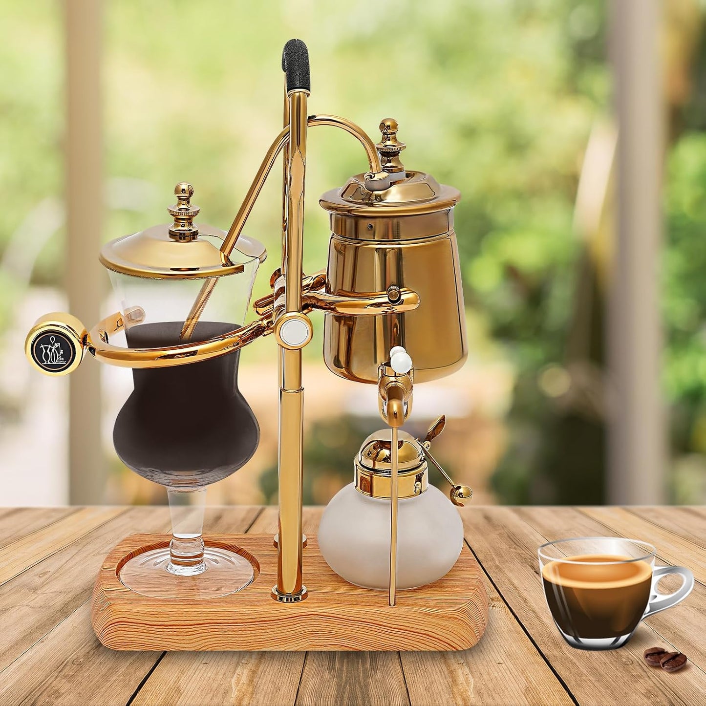 Retro Coffee Brewer,Belgium Luxury Royal Family Balance Syphon Coffee Maker,Vintage Coffee Maker with Filter