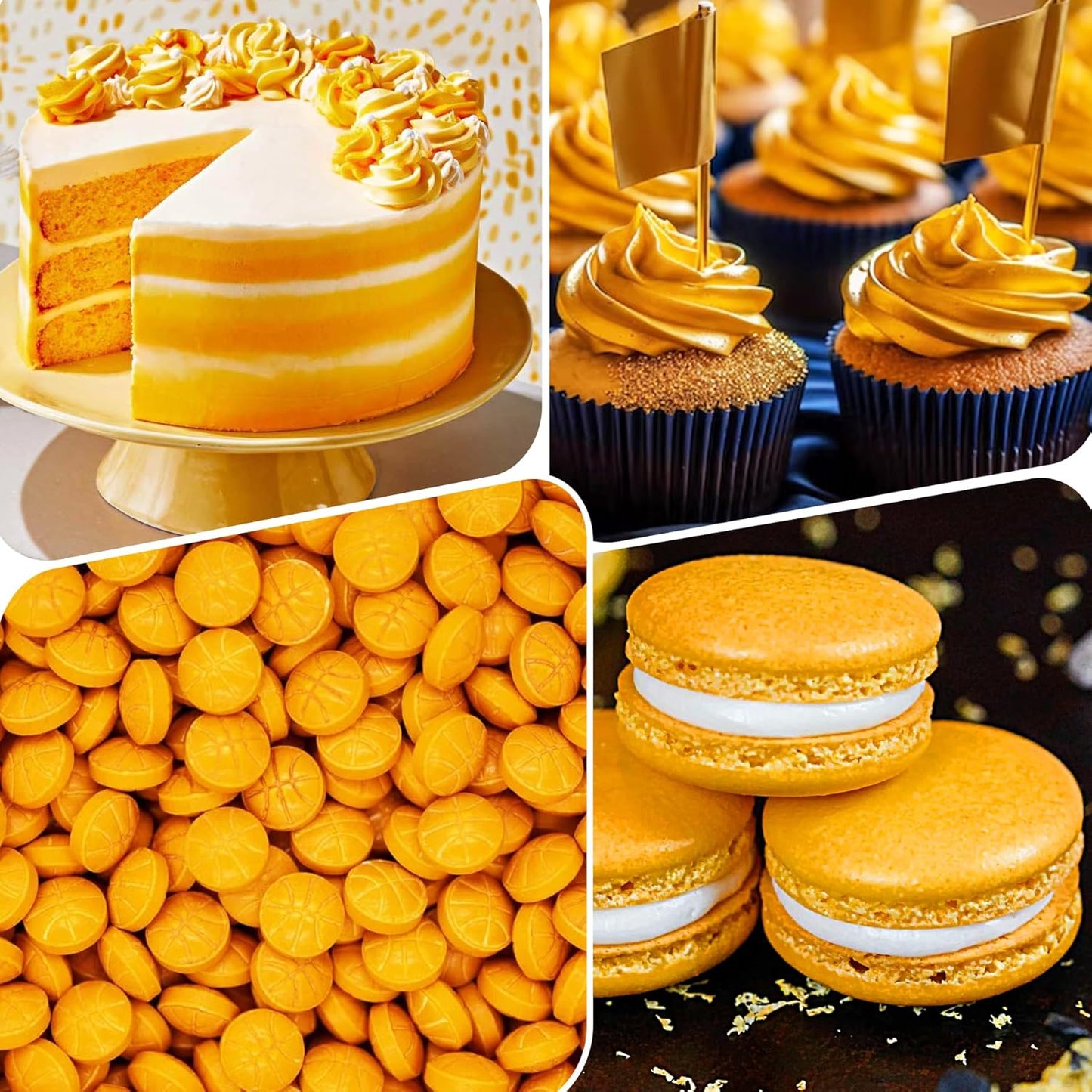 Food Coloring Gel - Vibrant Color Gel Food Coloring for Cake Decorating, Baking, Easter Egg, Icing - Tasteless Food Color Dye for Fondant, Cooking, Slime, Airbrush (Gold, 5.3oz)