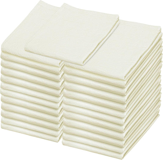 Flour Sack Towels – 24 Pack Cotton Kitchen Dish Towel, Tea Towels for Crafts, Embroidery, Baking, Bread Proofing – Thick, Absorbent, Quick-Dry – 18"x28" Natural