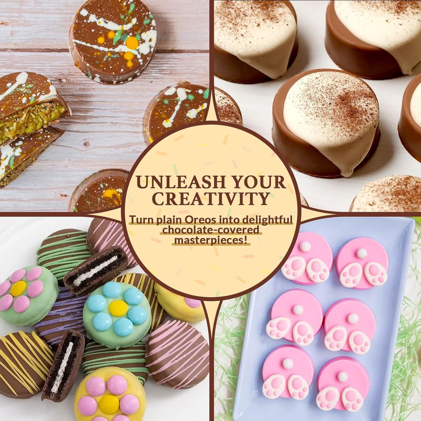 HKNMTT Round Silicone Molds 2 PCS, 12-Cavity 2.1" Cylinder Chocolate Covered Cookie Mold, Food Grade Non-Stick Baking Moulds Compatible Oreos Candy Handmade Soap Pudding Jello Mini Cake Jelly Brownie