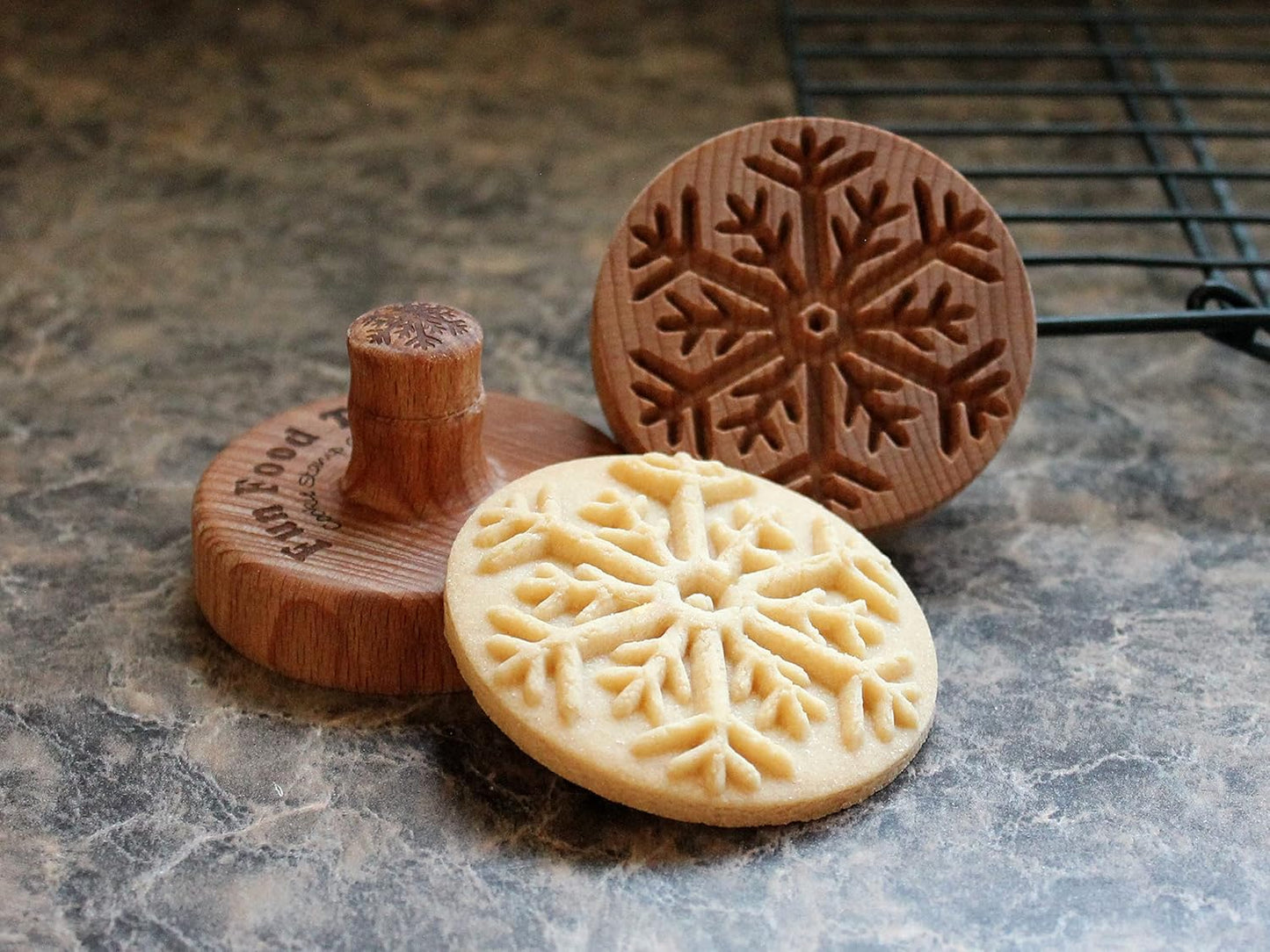 Wood Cookie Stamp, 2.5 Inch (Snowflake 3 CS-062)