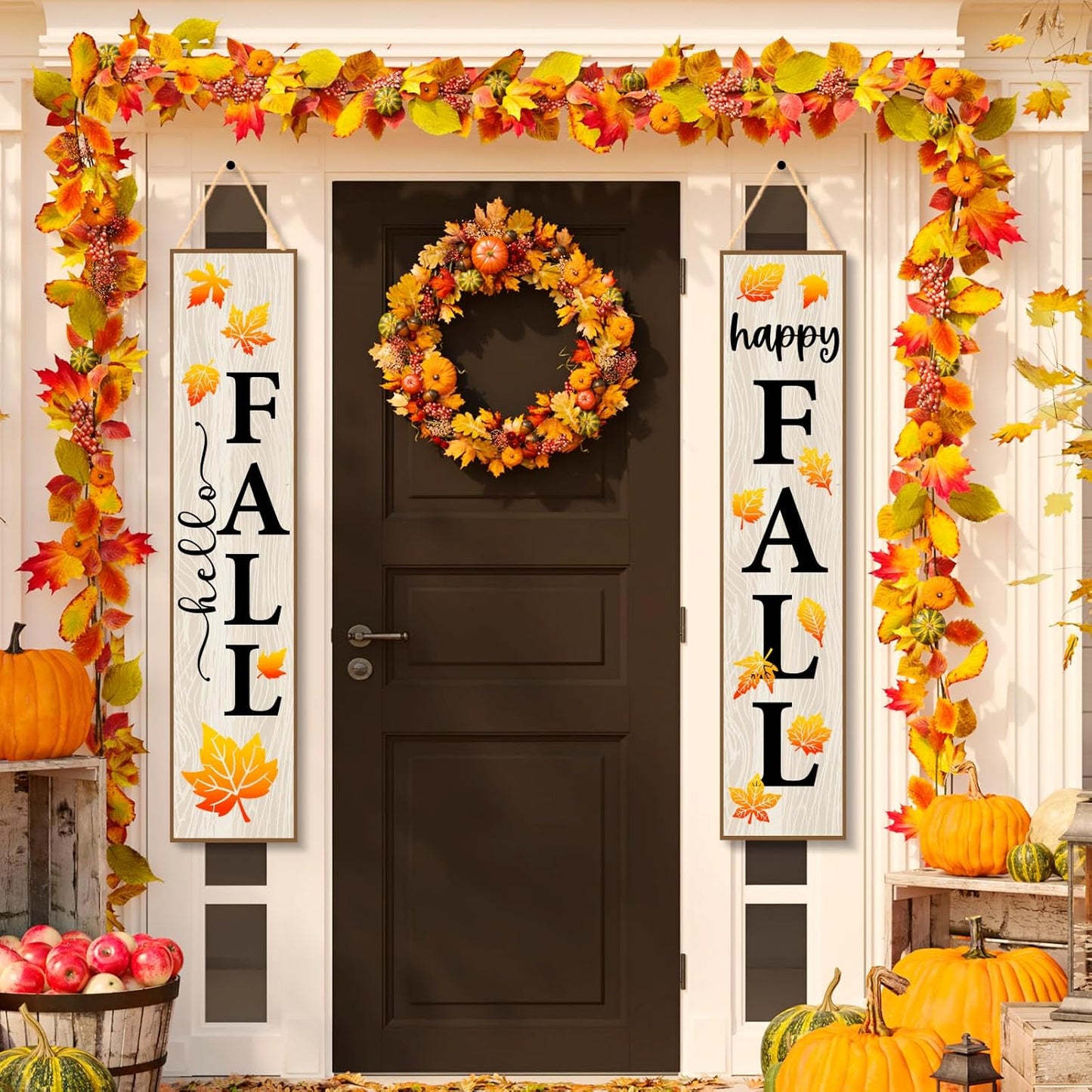 Fall Painting Stencils Maple Leaves Stencils Autumn Leaves Stencil Thanksgiving Plastic Leaf Pattern Stencil Templates for Painting on Wood, Floor, Wall DIY Farmhouse Home Decor (Maple Leaves)