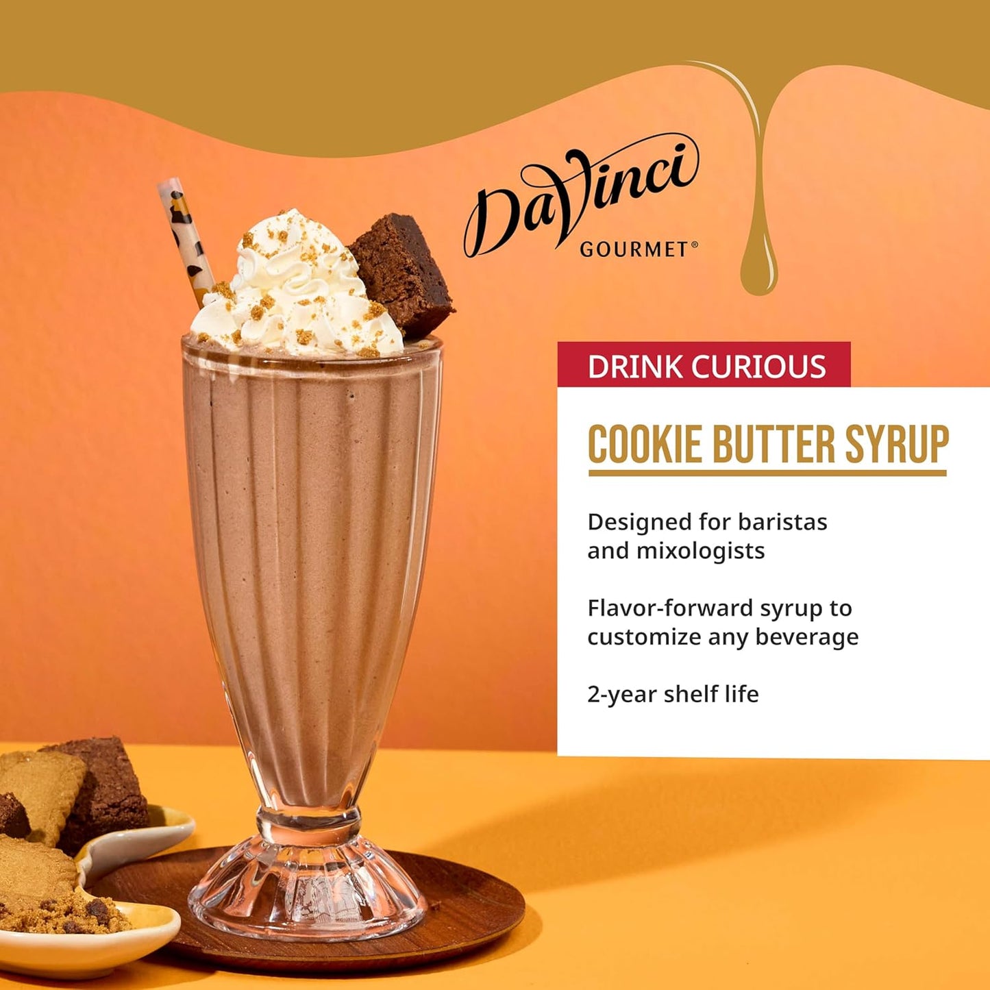 DaVinci Gourmet Cookie Butter Syrup, 25.4 Fluid Ounces (Pack of 1)