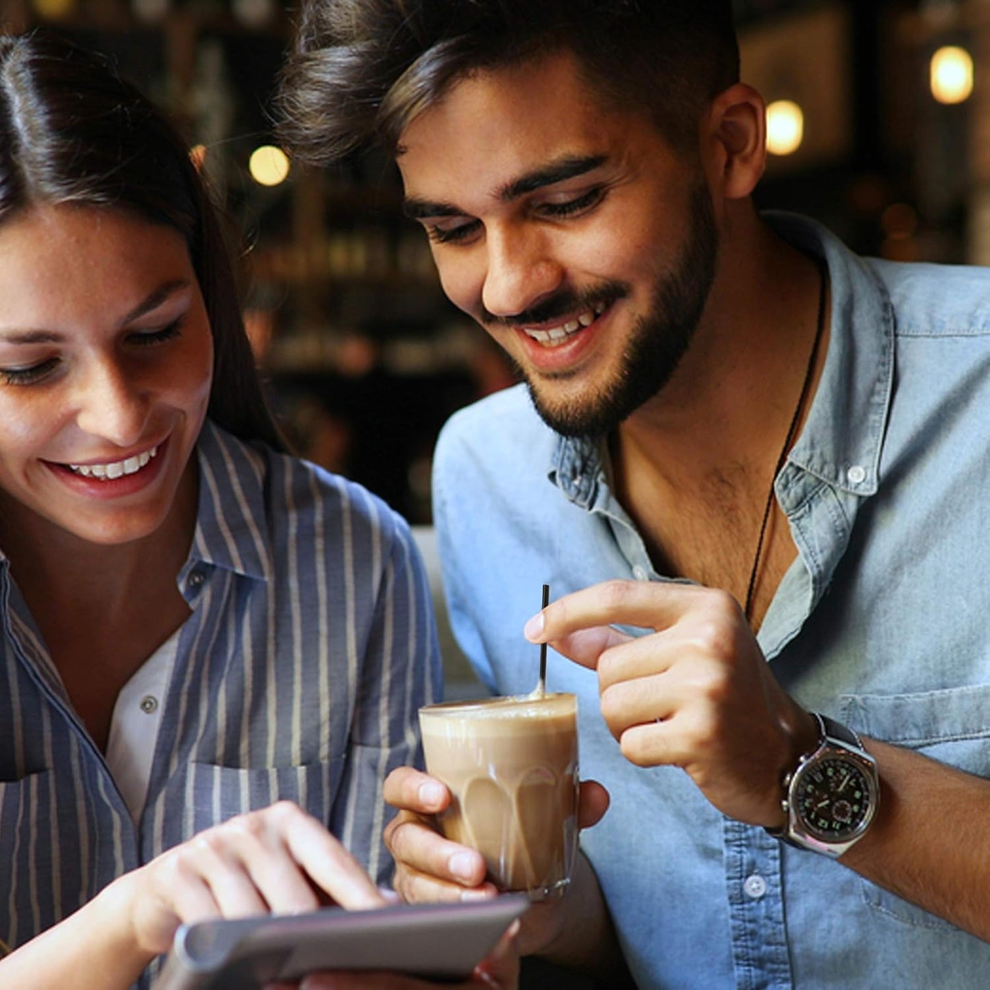 Crystalware, Plastic Stir Straw, Sip Stirrer, For Coffee and Cocktail, 7 1/2 Inches 1000/Box, Black