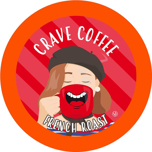 Crave Beverages French Dark Roast Coffee Pods for Keurig K Cup Brewers, 100 Count
