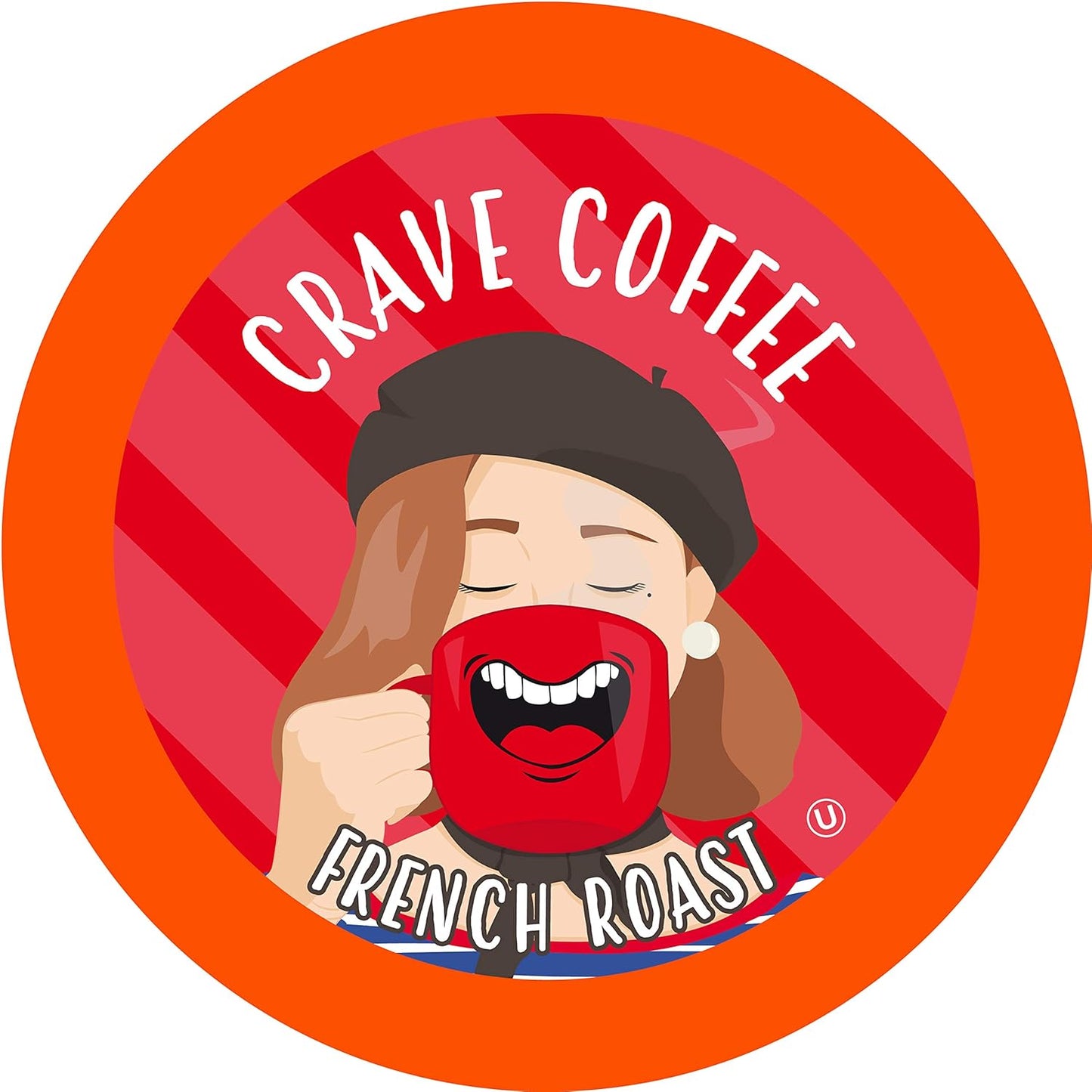 Crave Beverages French Roast - Dark Roast Coffee Pods, for Keurig K Cup Brewers, 40 Count