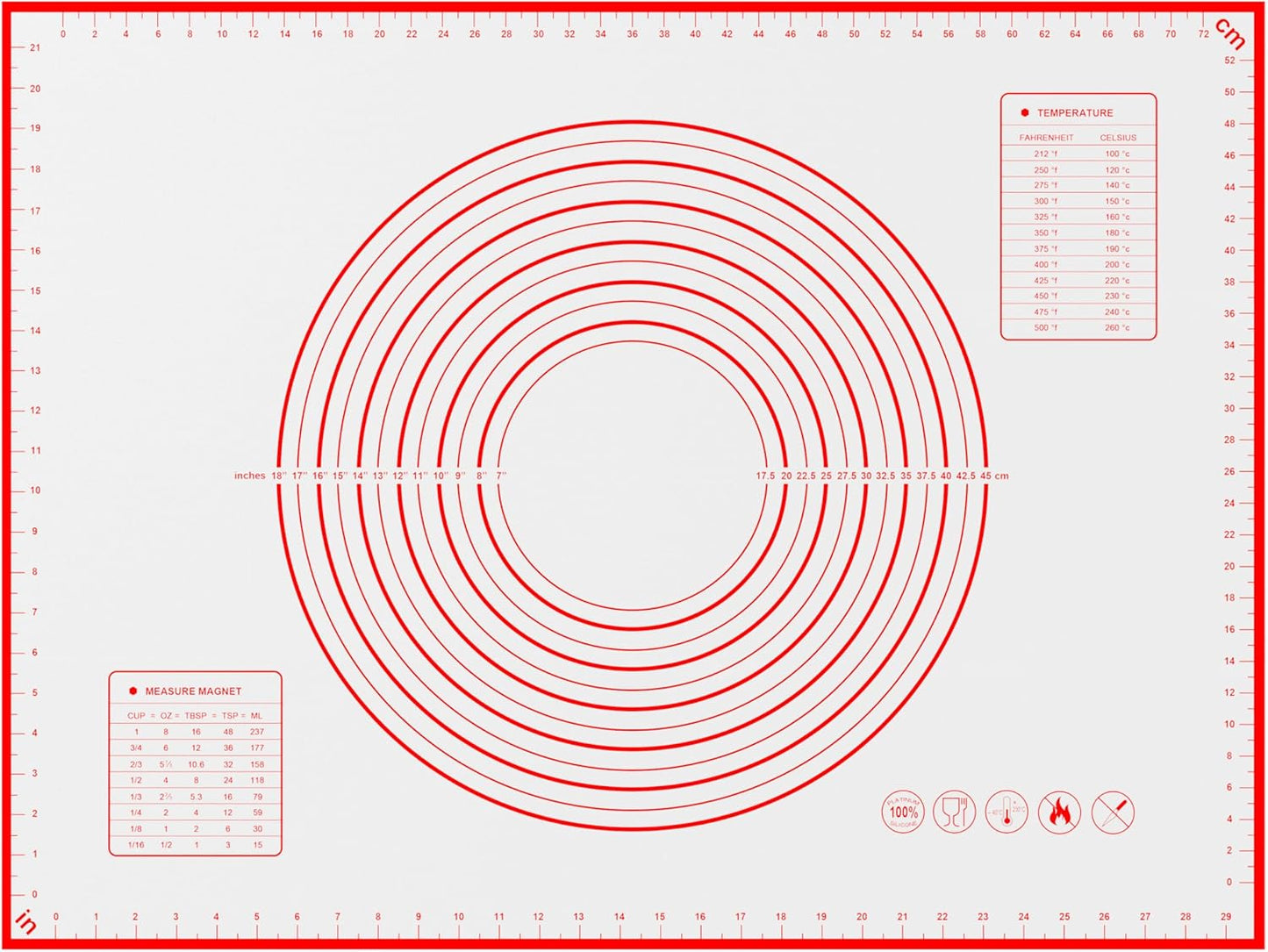 BlueBark 1 PCS - 32"L x 24"W Non-stick Silicone Baking Mat for Pastry & Dough, Sourdough Bread Making Tools, Kitchen Counter, Cooking Enthusiasts