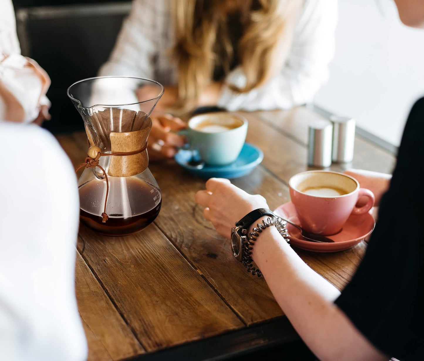 AGOGO Pour Over Coffee Maker Glass - 6/8/10 Cup Barista Kit with 304 Stainless Filter for Home, Office, Camping, Cafes - Easy Clean Coffee Dripper Set (Rag&Brush Included) (8 Cup/28 oz)