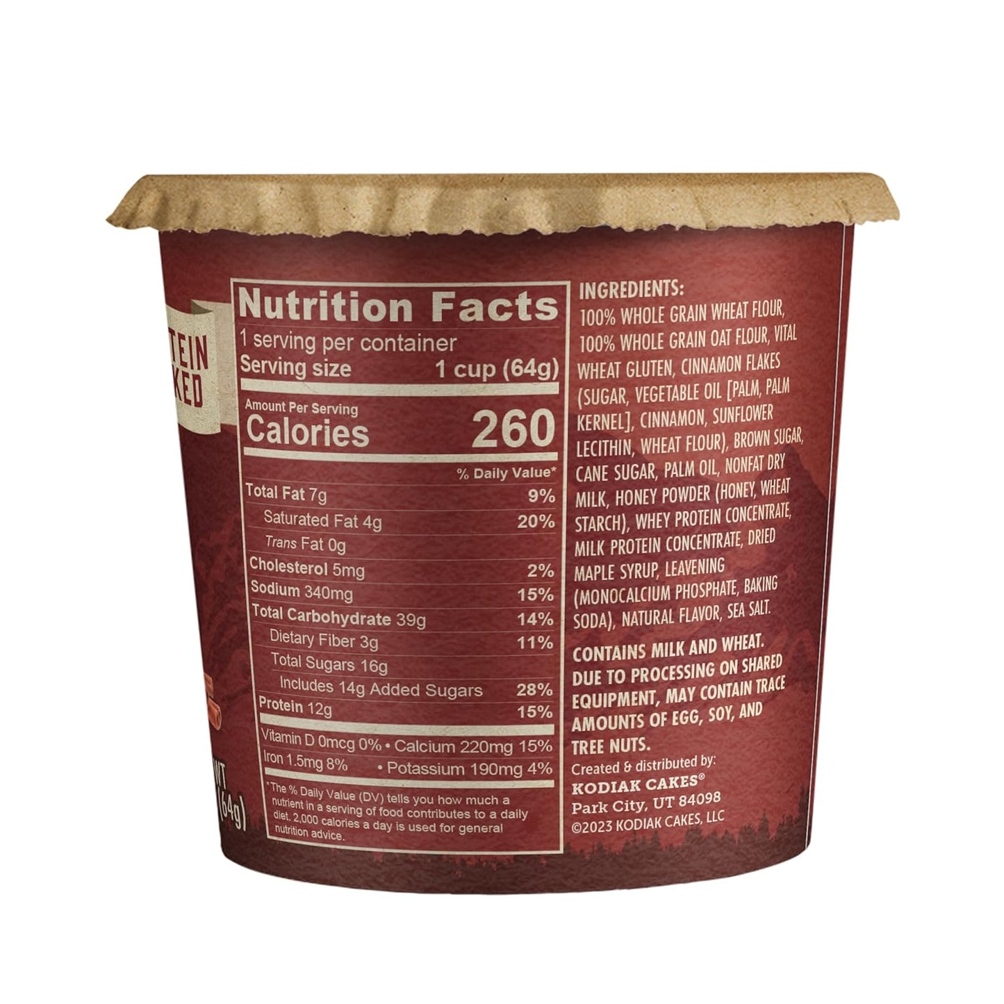 Kodiak Cakes Pancake On the Go, Cinnamon and Maple, 2.26 Ounce (Pack of 12)