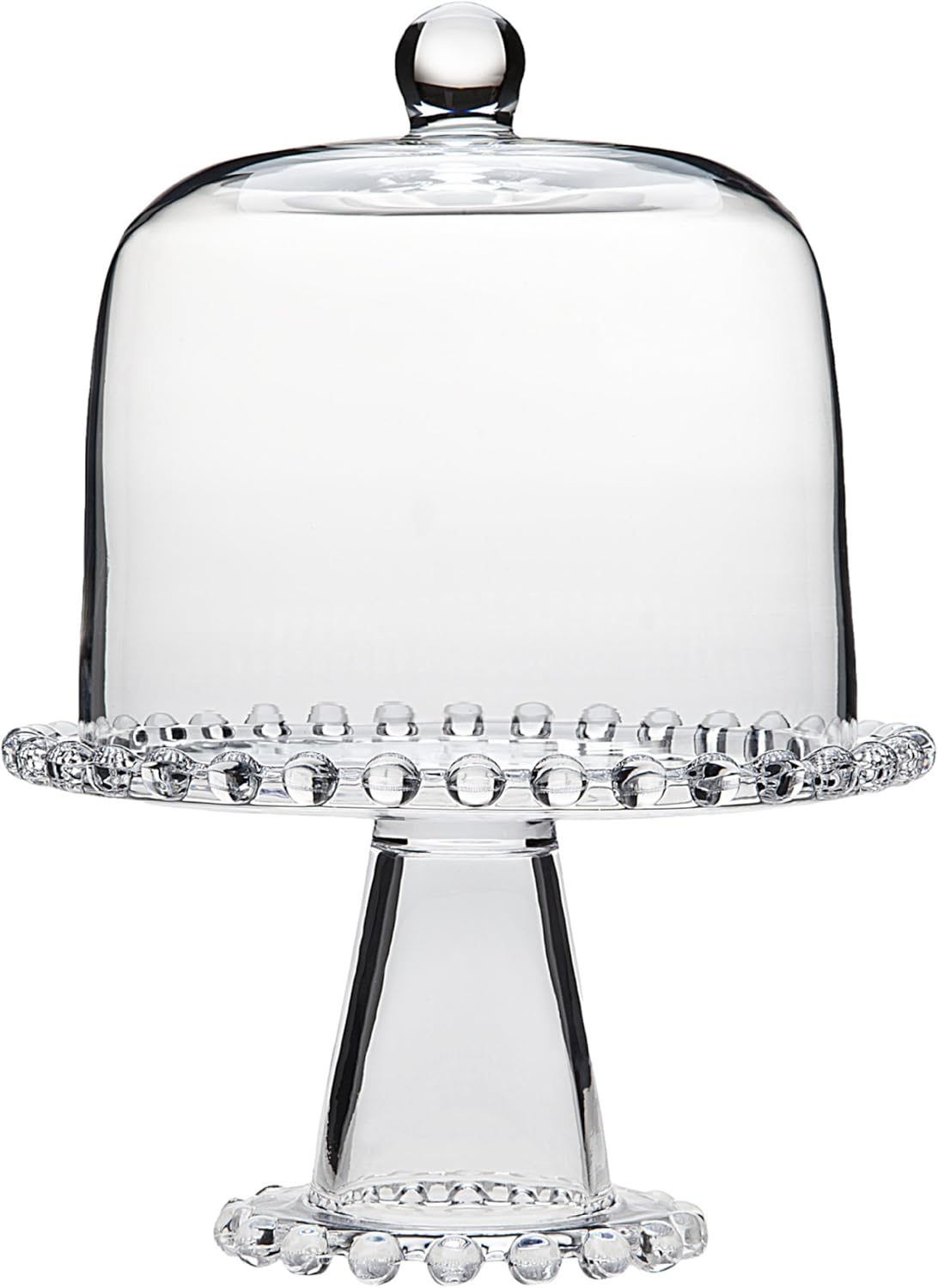 Godinger Cake Stand with Dome, Cake Platter with Dome, Pastry Stand, Dessert Stand, 8.5in