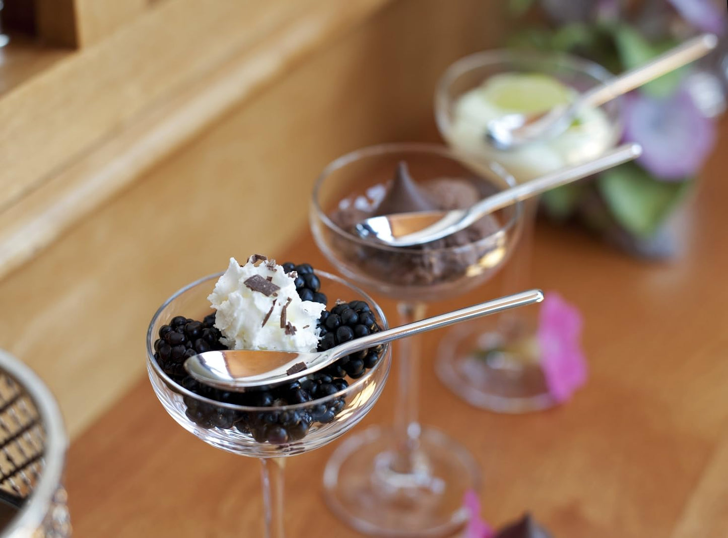 Fortessa Dragonfly 18/10 Stainless Steel Flatware Espresso Spoon, 4.1-Inch, Set of 12, Silver