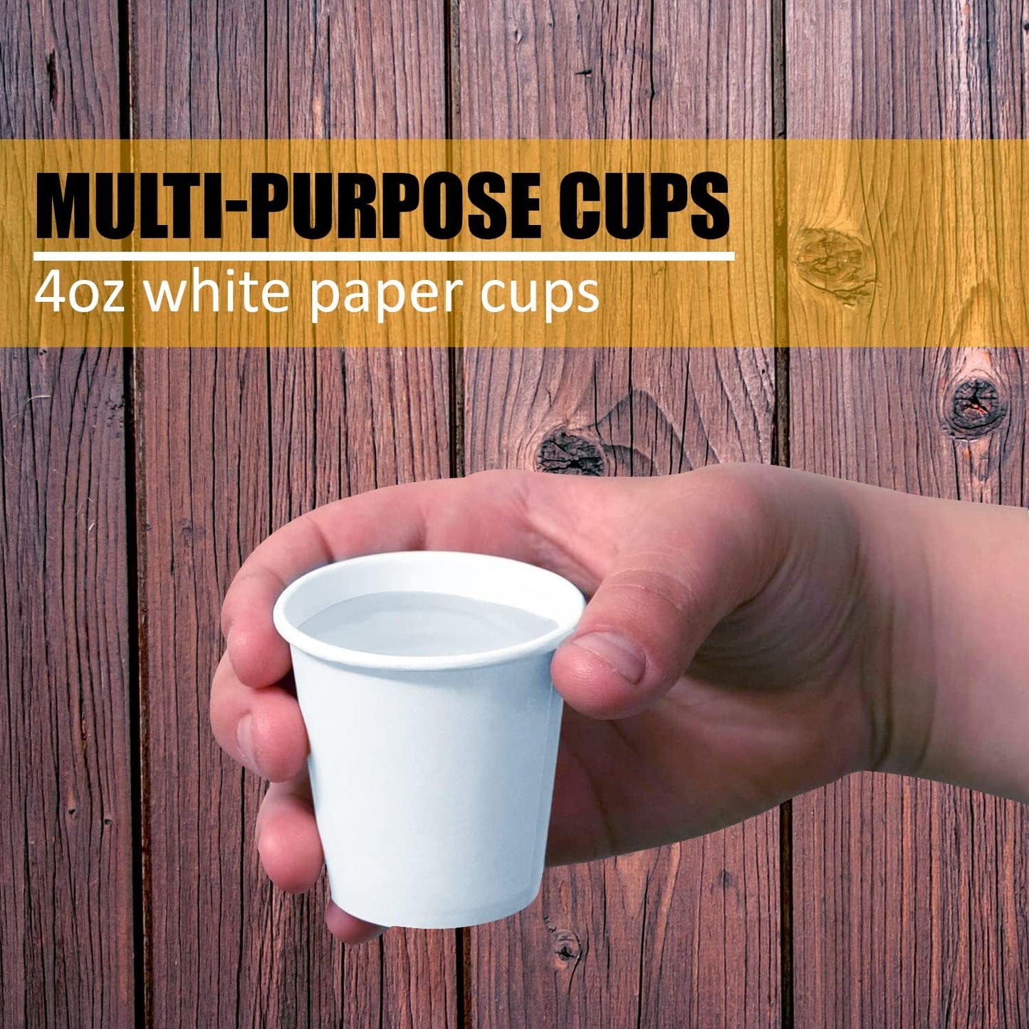 Smygoods White Disposable Paper Coffee Cups with Lids (4 OZ, 25 Count) For Hot Beverages, Tea, Espresso, Cocoa - To Go Drink Containers, Café & Office