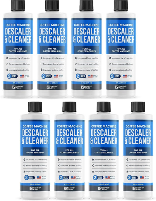 Descaling Solution (16 Uses) Coffee Machine Descaler Cleaner | Compatible with Breville Keurig Nespresso Delonghi & More | Liquid To Descale Automatic Coffee Makers & Espresso Machines