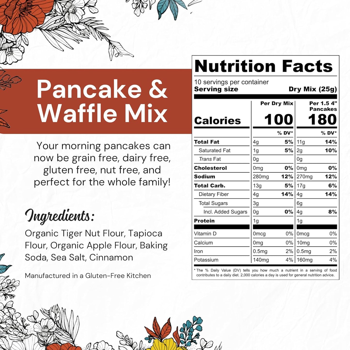 eat G.A.N.G.S.T.E.R. Vegan Pancake & Waffle Mix - Allergy-Friendly Baking Mix, Grain-Free, No Dairy, Nuts, Gluten, Dairy - For Paleo & AIP Diets, Fluffy Pancake & Crispy Waffle Breakfast Food