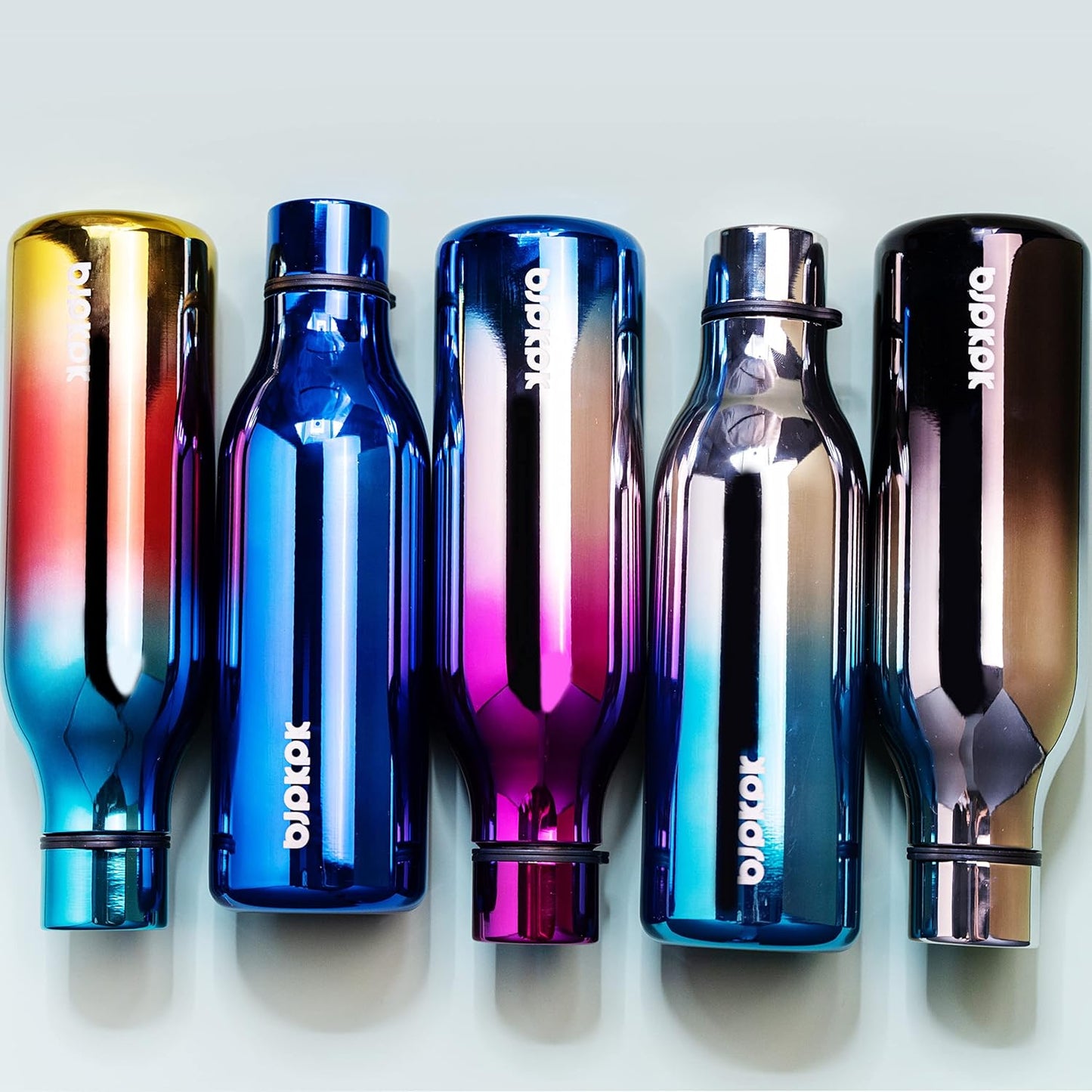 BJPKPK Insulated Water Bottles, 18 oz Stainless Steel Metal Water Bottle with Strap, BPA Free Leak Proof Thermos,Mugs,Flasks, Reusable Water Bottle for Sports & Travel, Caribbean Sunrise