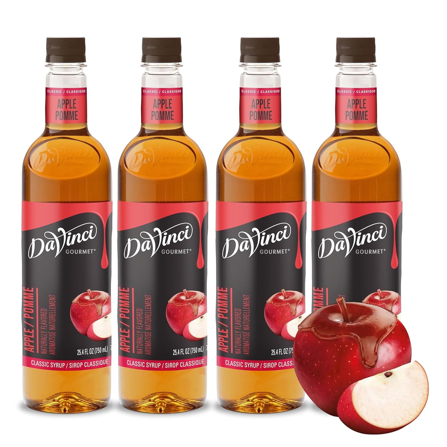 DaVinci Gourmet Classic Apple Syrup, 25.4 Fluid Ounces (Pack of 4)