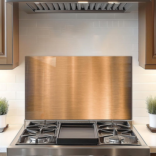 DAIFURONGE Tempered Glass Backsplash For Kitchen Behind Stove,Stove Backsplash Top Cover,Easy to Clean Glass Splashback, Sink Cover Splash Guard, Kitchen Wall Decor (30"x18"(76.2x45.72cm))