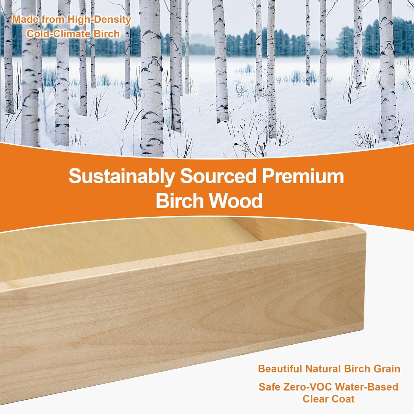 ALINE FURNITURE Pull Out Drawers for Cabinets Birch Wood, 30" W X 21" D Soft Close Slide Out Drawer for Kitchen Cabinets, Pull-out Shelves, Sliding Shelf for Pantry Cabinet Organizer