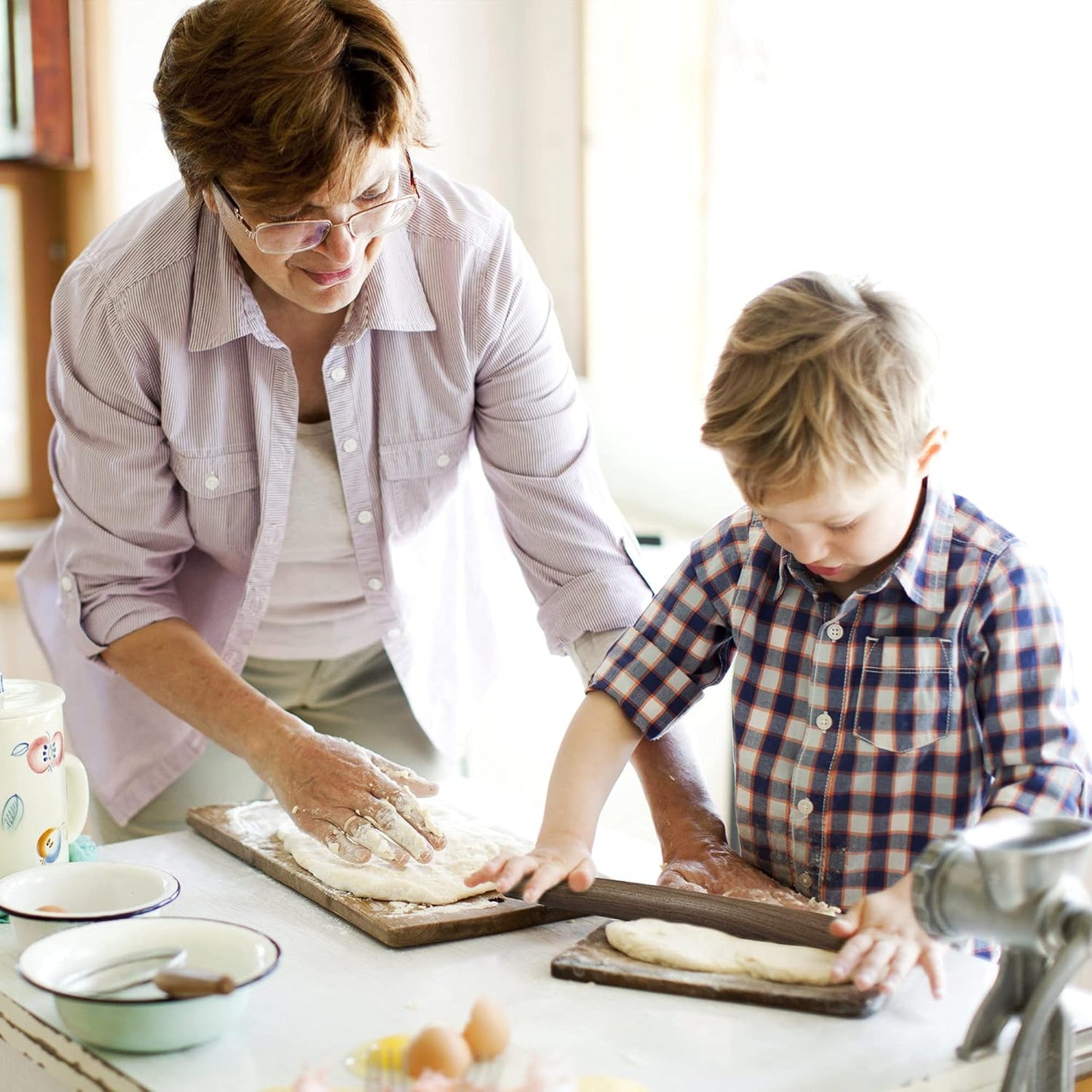 French Rolling Pin (17 Inches) –WoodenRoll Pin for Fondant, Pie Crust, Cookie, Pastry, Dough –Tapered Design & Smooth Construction - Essential Kitchen Utensil,Walnut Wood